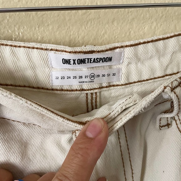 One teaspoon white denim fringe skirt - Picture 6 of 8